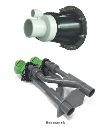 Secur 40 suction Adaptor kit for concrete tile pools - 2 required per system - Swimming Pool Pumps UK