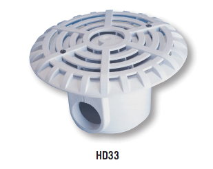 6" Main drain with anti vortex grille. HD33 - Swimming Pool Pumps UK