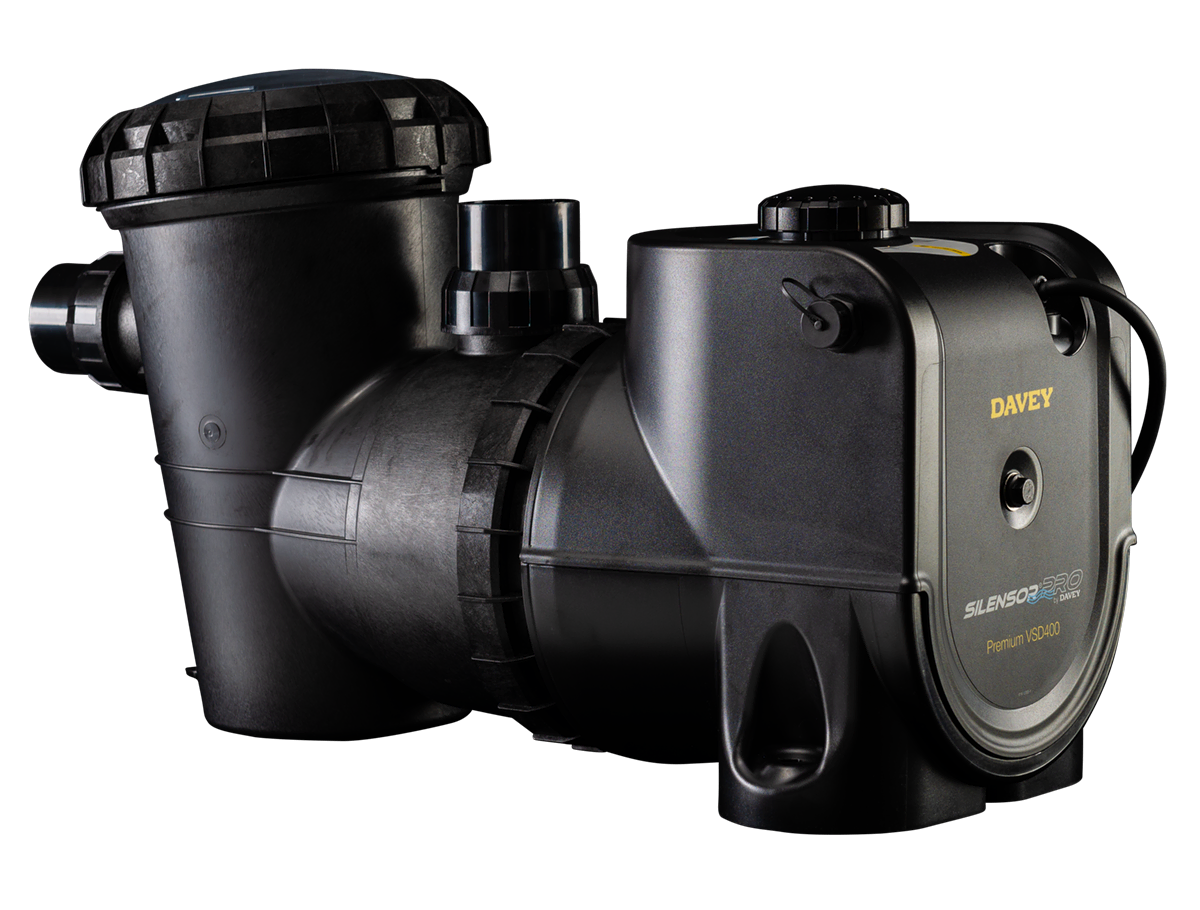 Davey Silensor Pro Premium VSD400 2HP Swimming Pool Pump 1 Phase