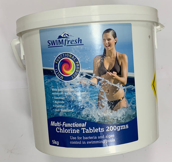 5kg Swimfresh Multi-Functional Chlorine 200g Tablets. SFMCT05