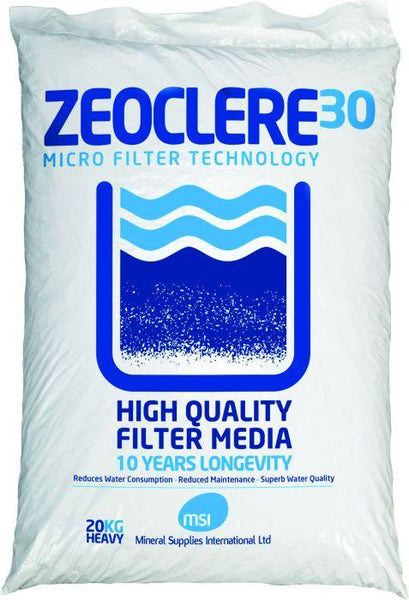 Zeoclere 30 filter media -per 20kg.  ZC30. Free UK Delivery - Swimming Pool Pumps UK