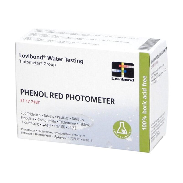 250 Phenol Red (Photometer) Tablets for pH.  TTREDPLT250