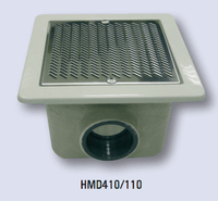 Main Drain 410 x 410 with 160mm connections - 62m_/hr (0.3m/s) 103m_/hr (0.5m/s). HMD410/160 - Swimming Pool Pumps UK