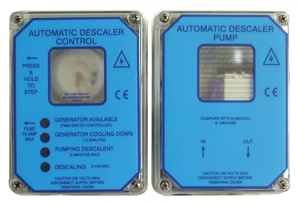 Auto Descale System. Comprises of: Dosing unit, 25 litre day tank and fittings, 1 x 1kg citric acid descaler - suits most makes. ZZ7842