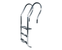 Certikin Swimming Pool 2 tread ladder (1.7”/43MM STANDARD LADDERS). CM2CB/18 - Swimming Pool Pumps UK