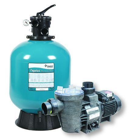 19" (480mm) Tagelus Top Mount Filter with 0.75HP (0.56kW) Swimflo pump